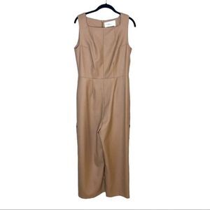 WOLCOTT TAKEMOTO Tan Wool Jumpsuit
